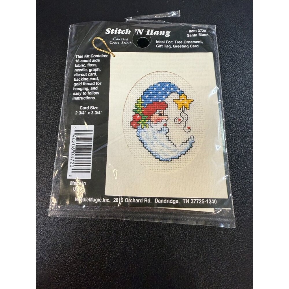 Stitch N Hang 3720 Santa Moon Counted cross Stitch Needle Magic